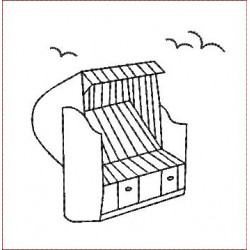 Stickdatei - Strandkorb Appli